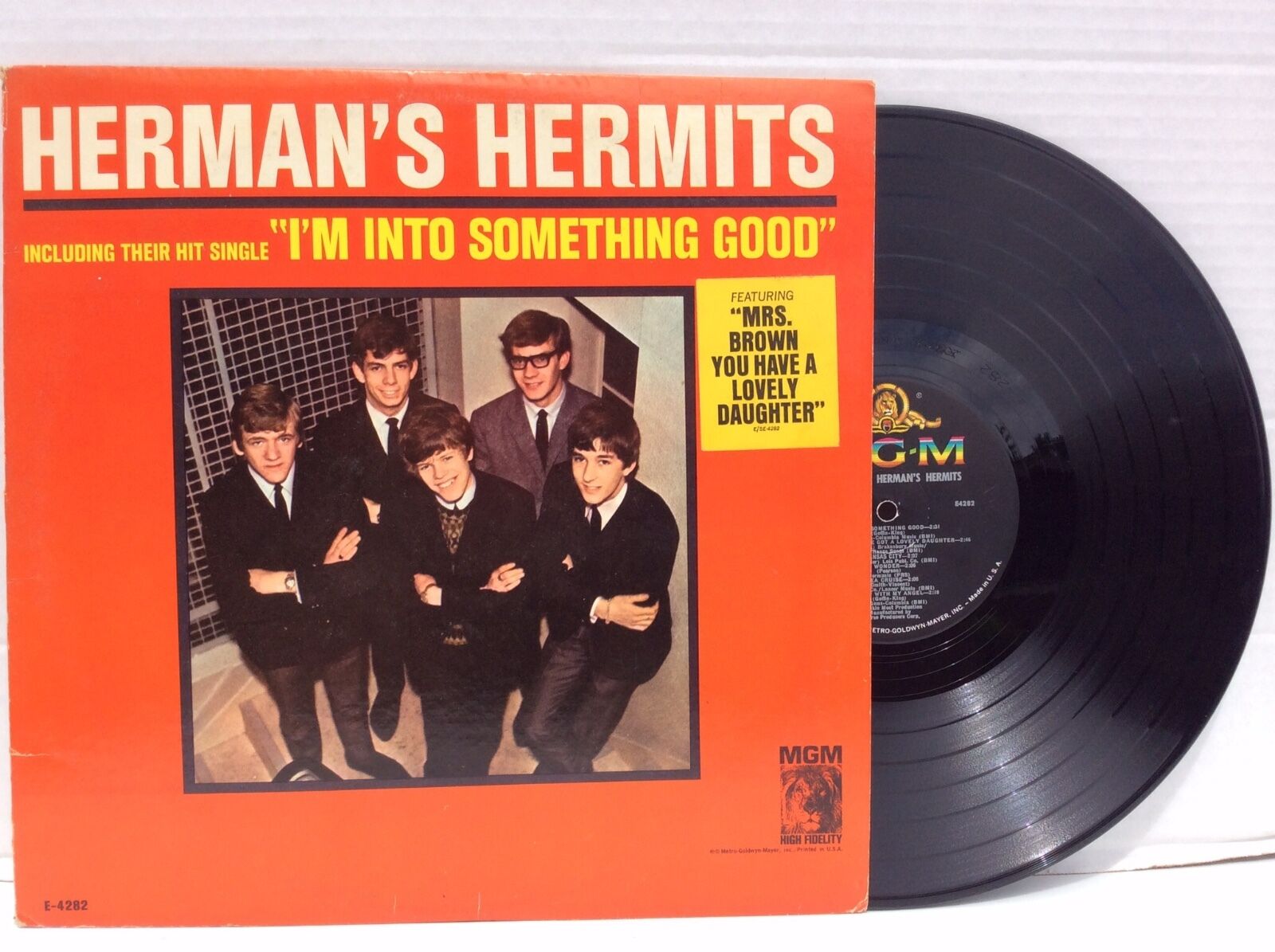  Introducing HERMAN\'S HERMITS vinyl LP w/ promo sticker MRS. BROWN YOU HAVE A...