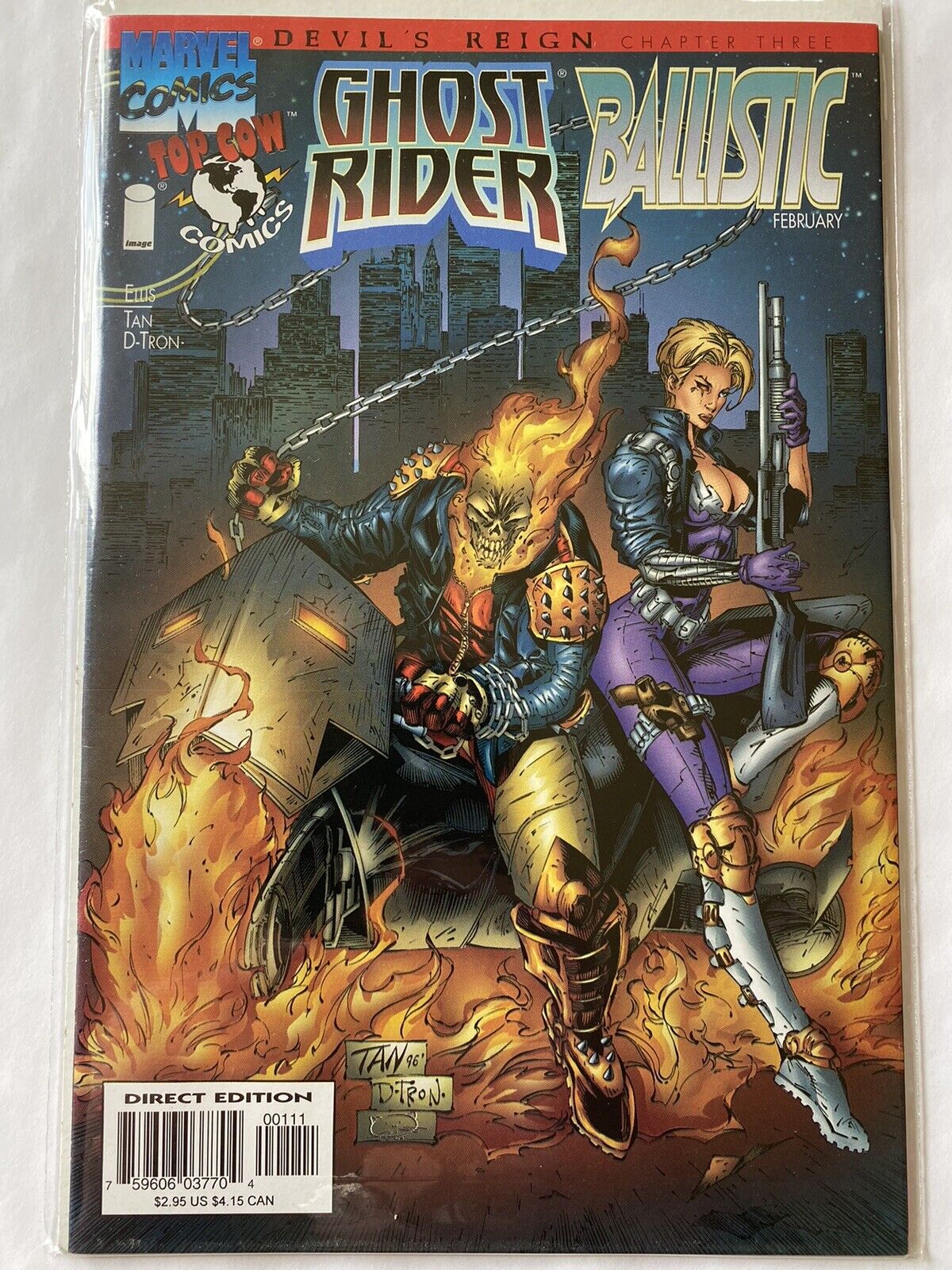 Ghost Rider / Ballistic 1  Marvel / Top Cow Comics 1997 VF / NM  8.5 - 9.0 Ketch