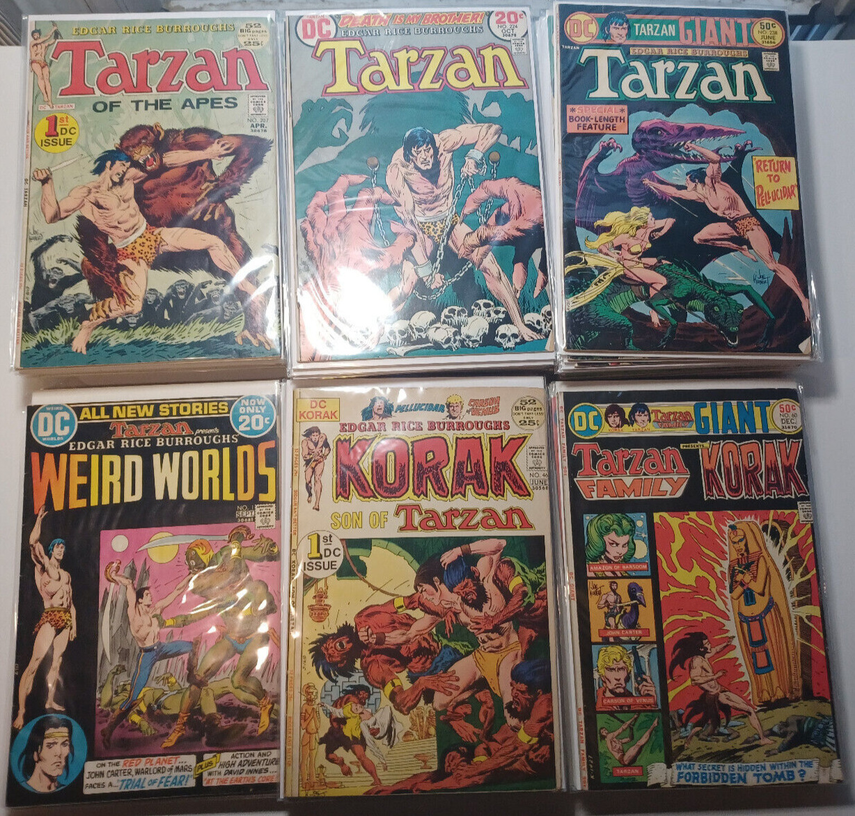DC Comics Tarzan 207-258 Weird Worlds 1-7 Korak 46-59 Family 60-66 FULL RUNS LOT