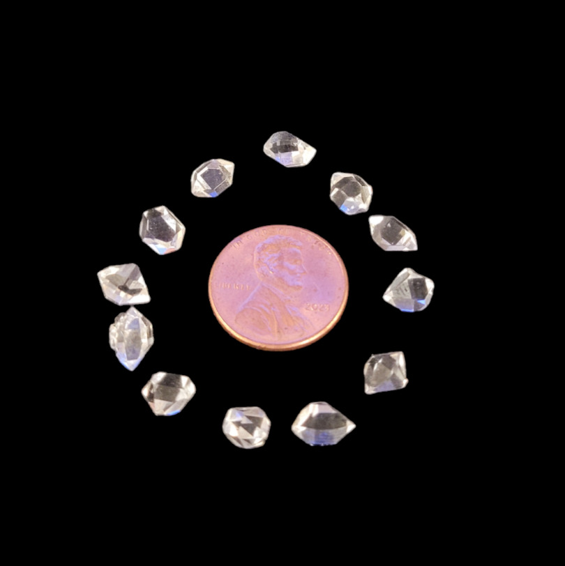 Herkimer Diamond Lot Collection A Grade 12 Pcs Crystal 2.4g ABL9