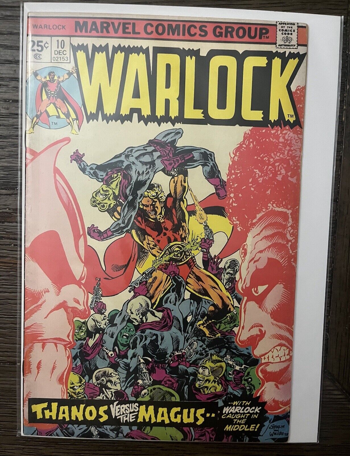 Warlock 10 Comic Book Old Thanos Magus Marvel Vintage Dec Vol 1