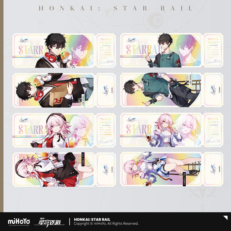 miHoYo Honkai: Star Rail Souvenir ticket 4Pcs Set Delicious sailing Original