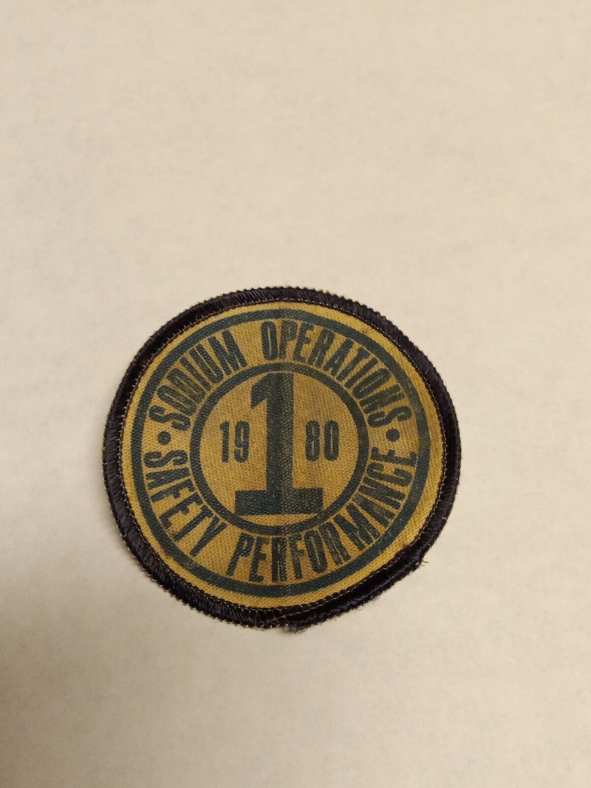 Vintage Sodium Ops Safety Performance Patch ,ethyl
