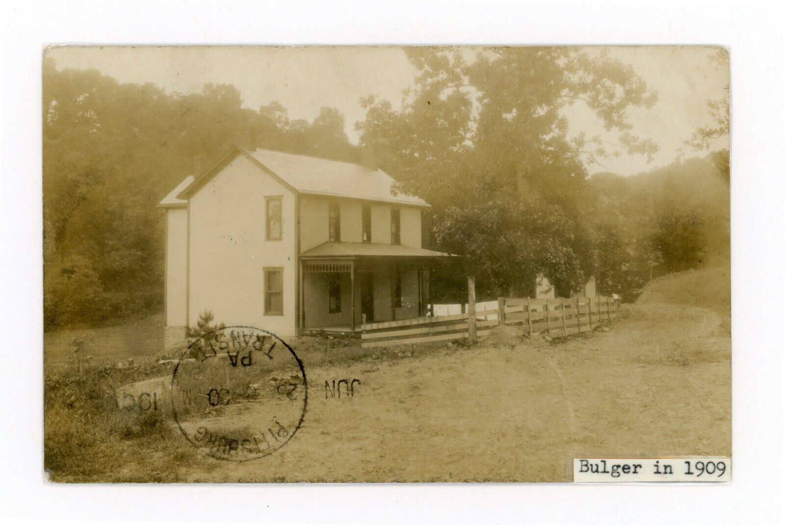 Postcard RPPc Bulger Clarion Pittsburgh PA 1909 Dearolph
