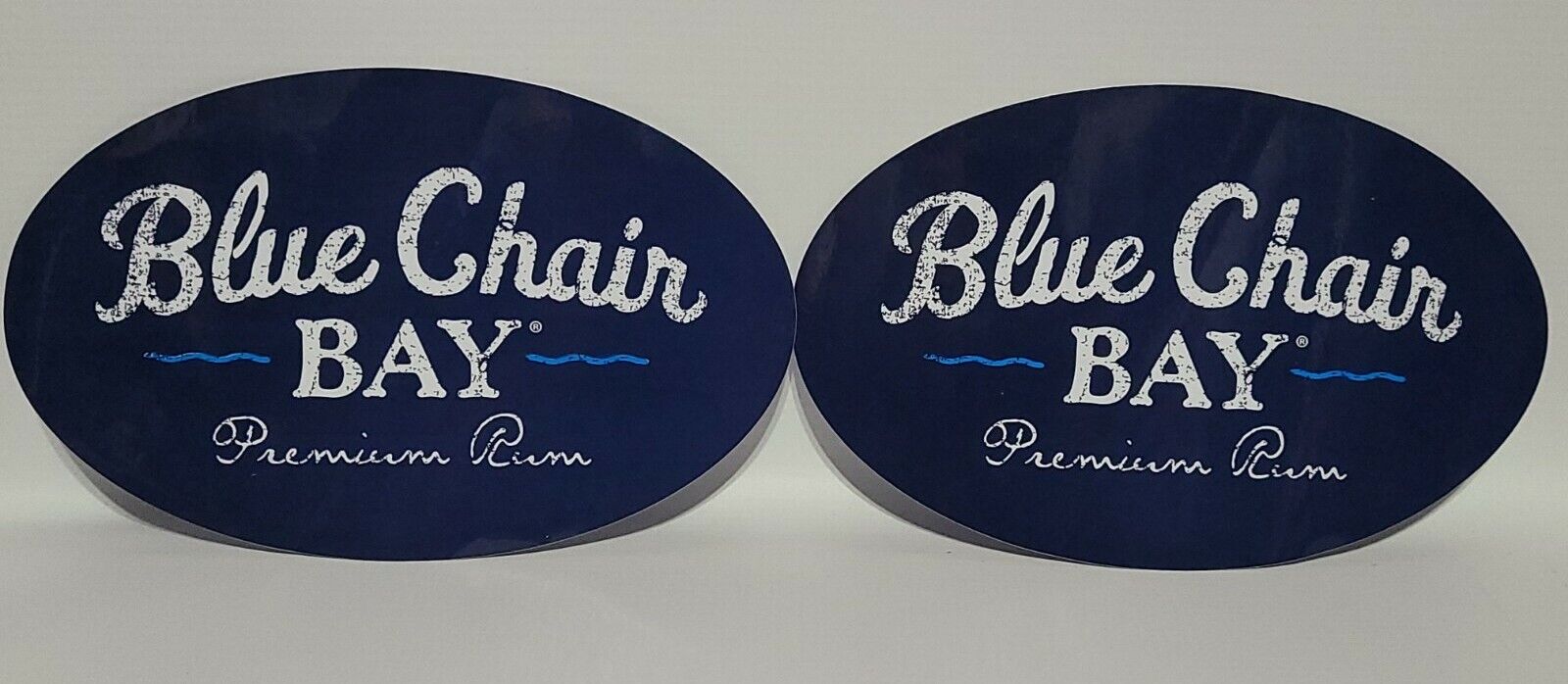 2 Blue Chair Bay Rum Stickers. Kenny Chesney No Shoes Nation 5x8 