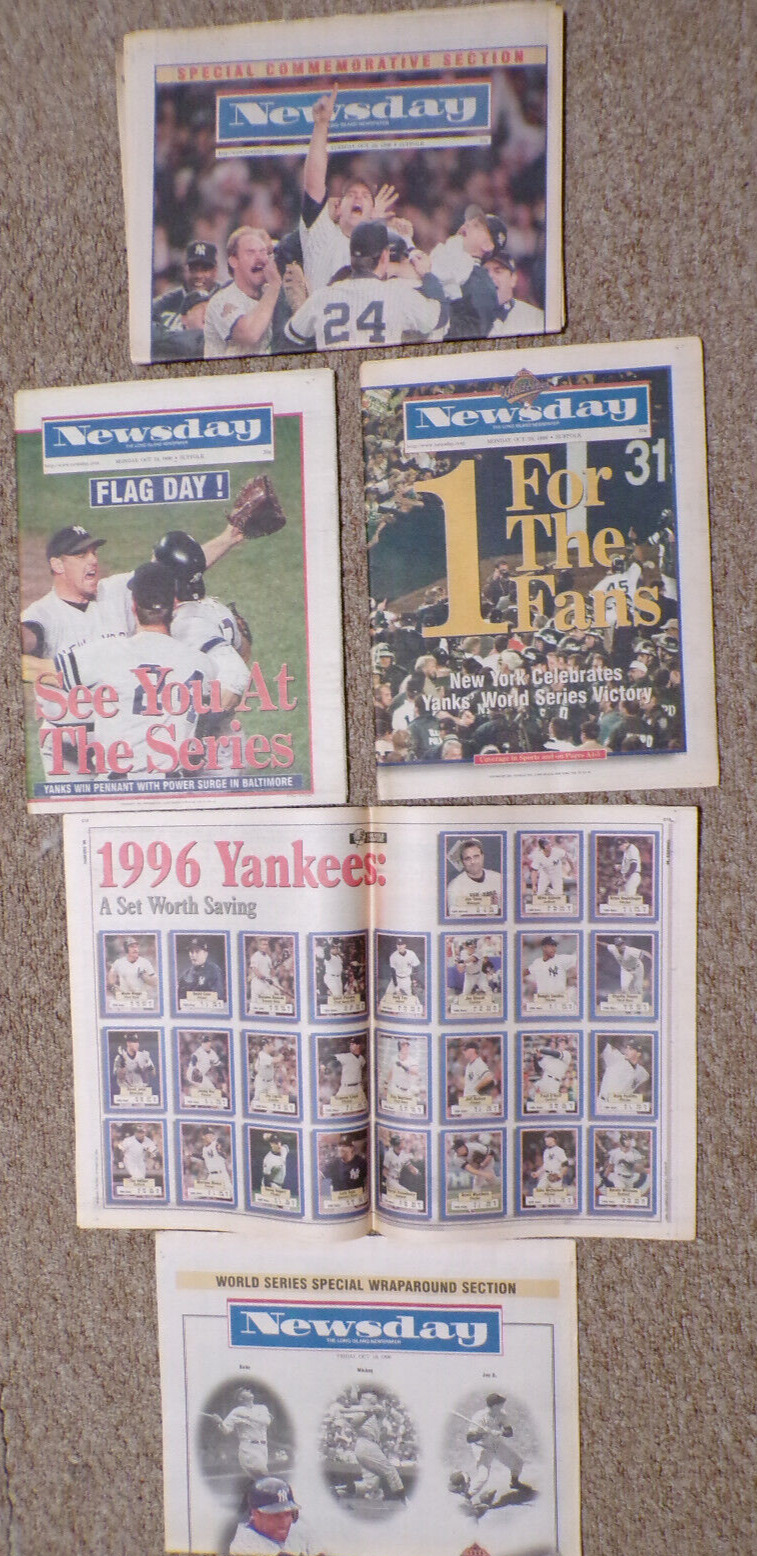 Lot of Newsday newspapers  New York Yankees World Series 1996/ Pictures 