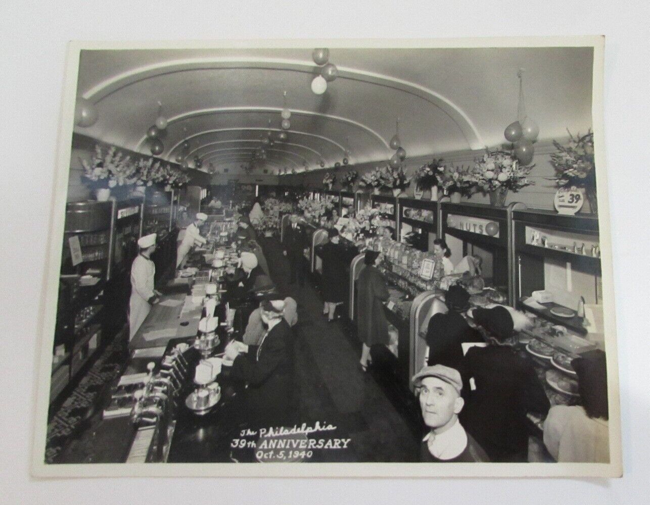 #8 Vtg 1940 South Bend IN The Philadelphia Restaurant Photo Counter Display 8x10