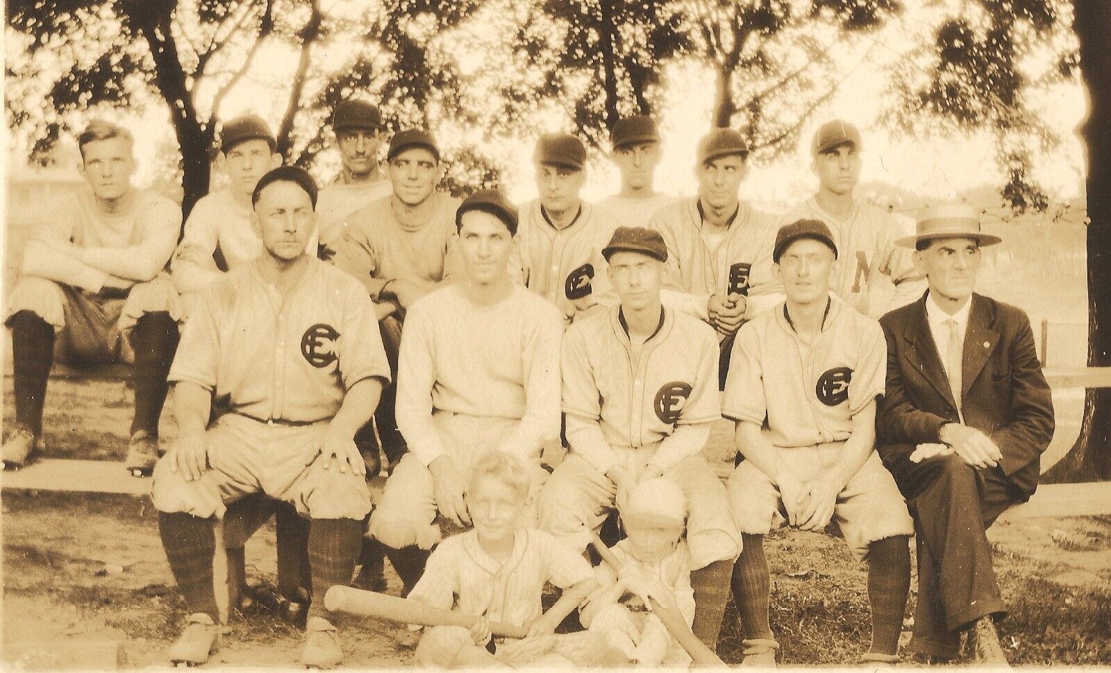 Rare Old Vintage Antique RPPC Real Photo Postcard 1920s Baseball Team Photograph