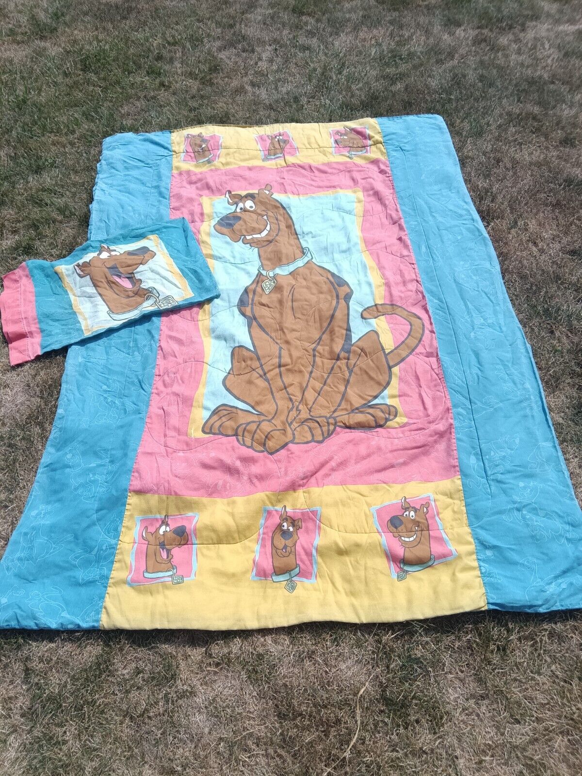Vintage 90s Scooby Doo Hanna Barbara Twin Comforter And Pillow Case