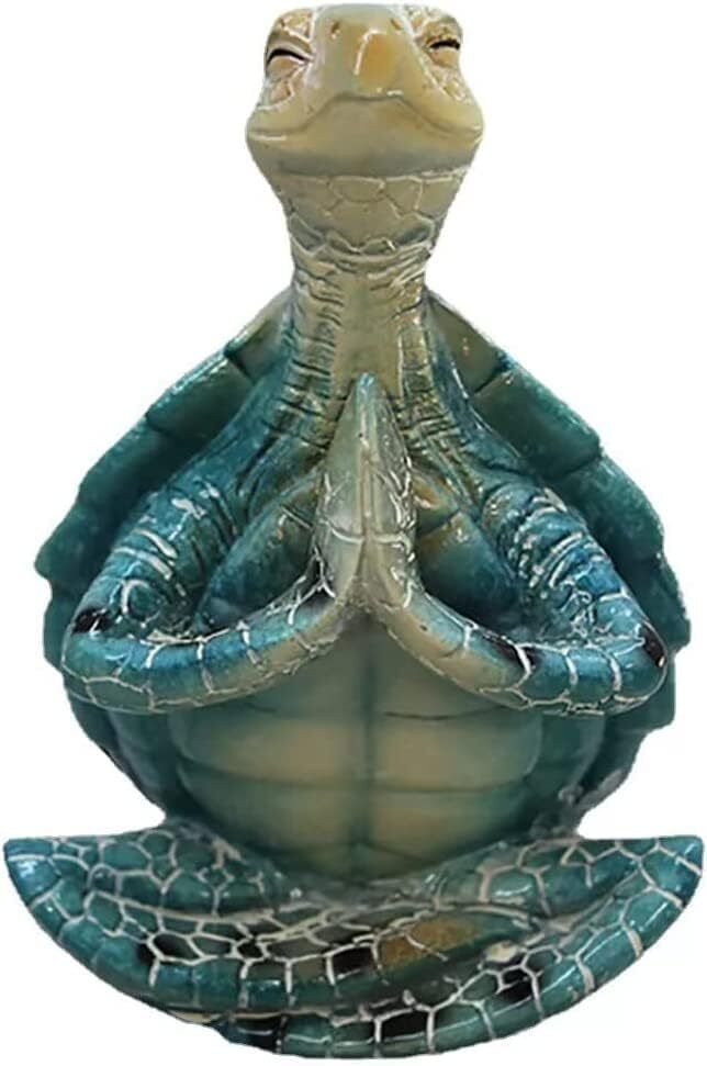 Yoga Turtle Statue, Meditation Turtle Figurine Home Decor, Creative Zen Yoga Sea