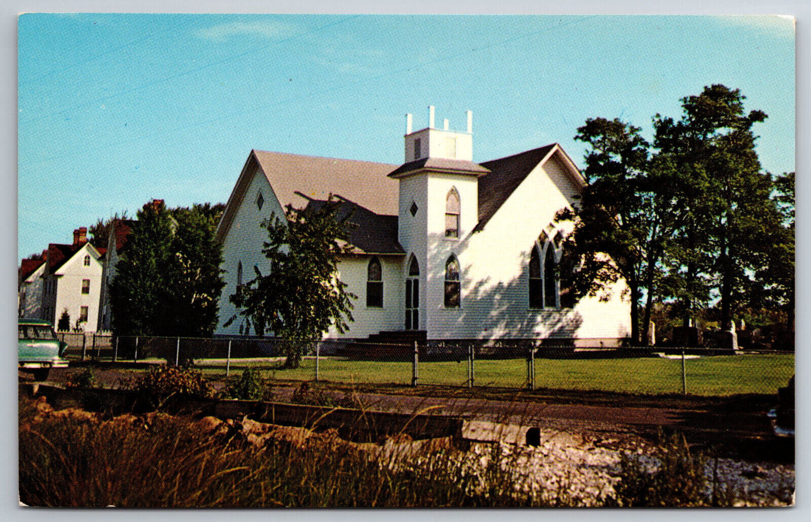 Vintage Postcard MD Smith Island Rhodes Point Calvary Methodist Church ~8878