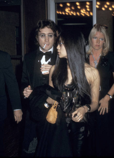 John Lennon and May Pang at American Film Institute Salute t - 1974 Old Photo 5