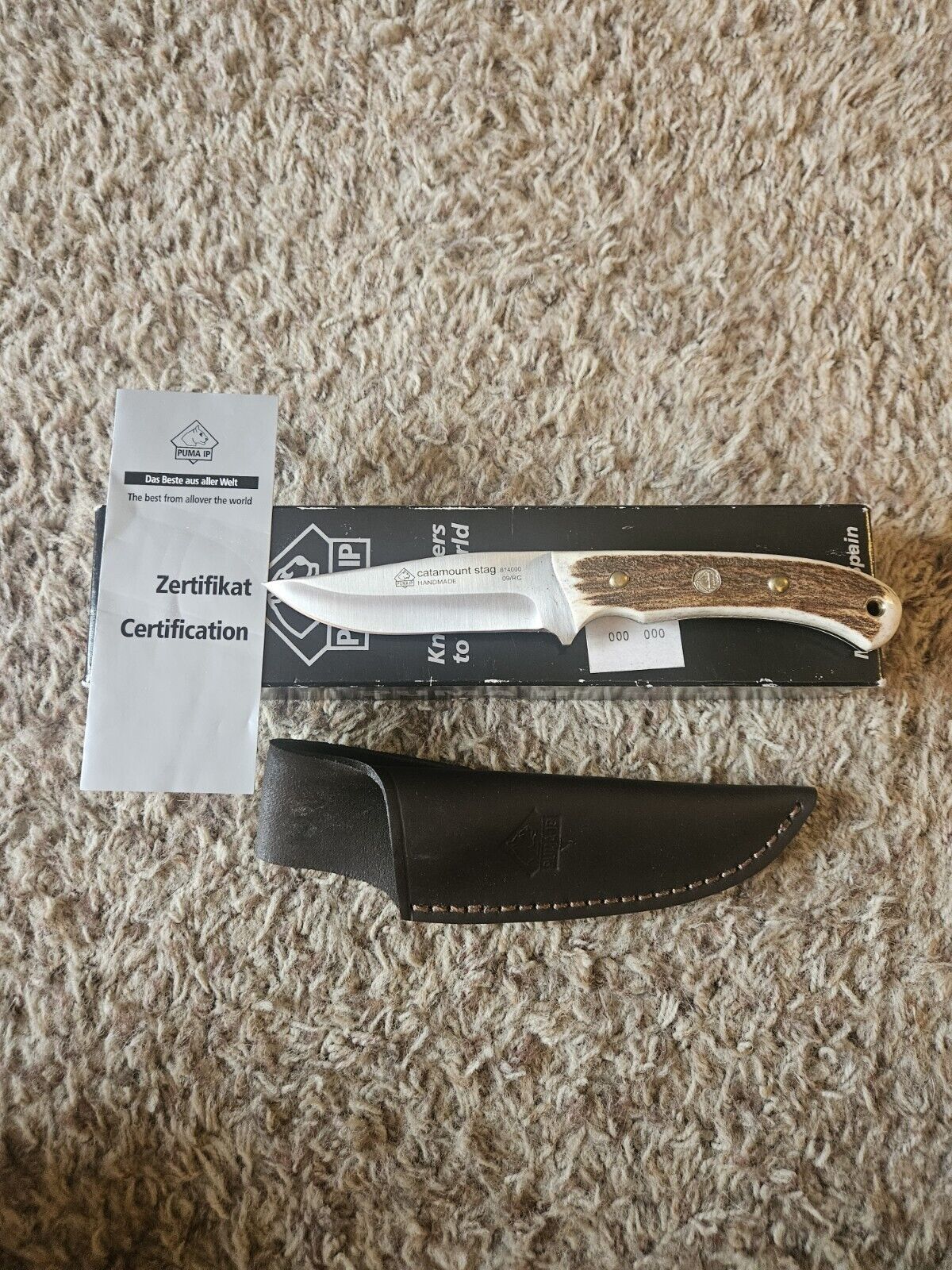 Puma Catamount Stag Knife Vintage IP Made In Spain 09/RC 814000