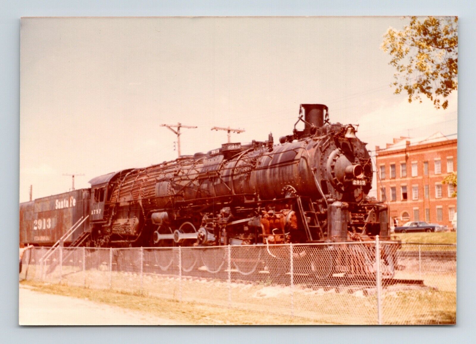 wd3 Original Photo 1977 Santa Fe Locomotive ATSF # 2913 4-8-4 379a