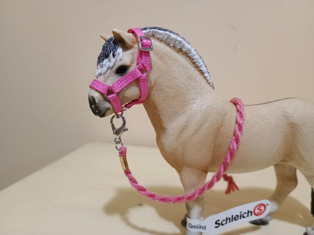 Halter and Leadrope Set for Schleich Horses Hand Crafted Pink
