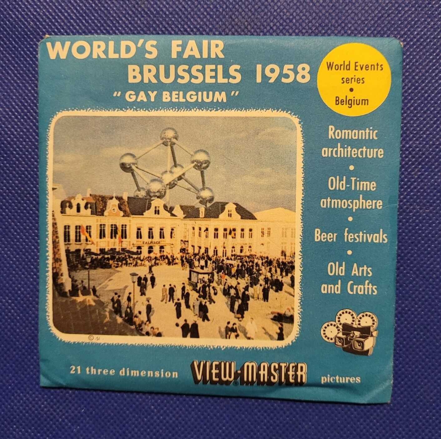 1993 A B & C World\'s Fair Brussels Gay Belgium 1958 view-master 3 Reels Packet