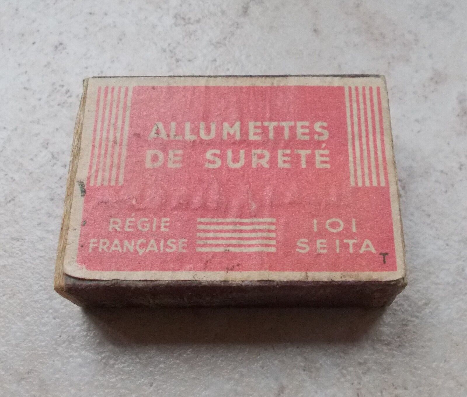 Vintage Régie Française SEITA Sureté Matchbox vtg