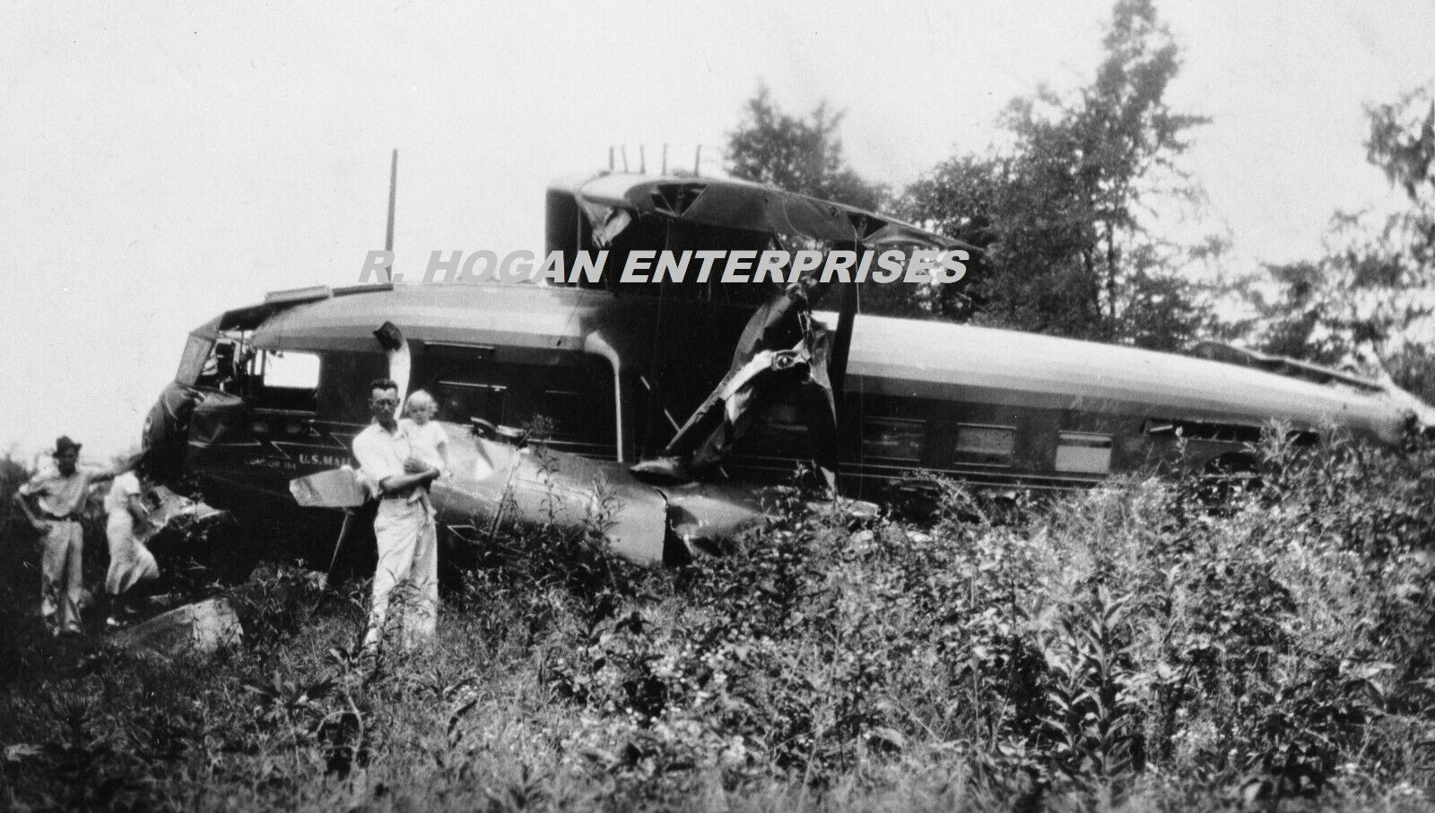 C. 1946 CRASHED U.S. MAIL AIRPLANE NASHVILLE TENNESSEE 5X7 PHOTO G201