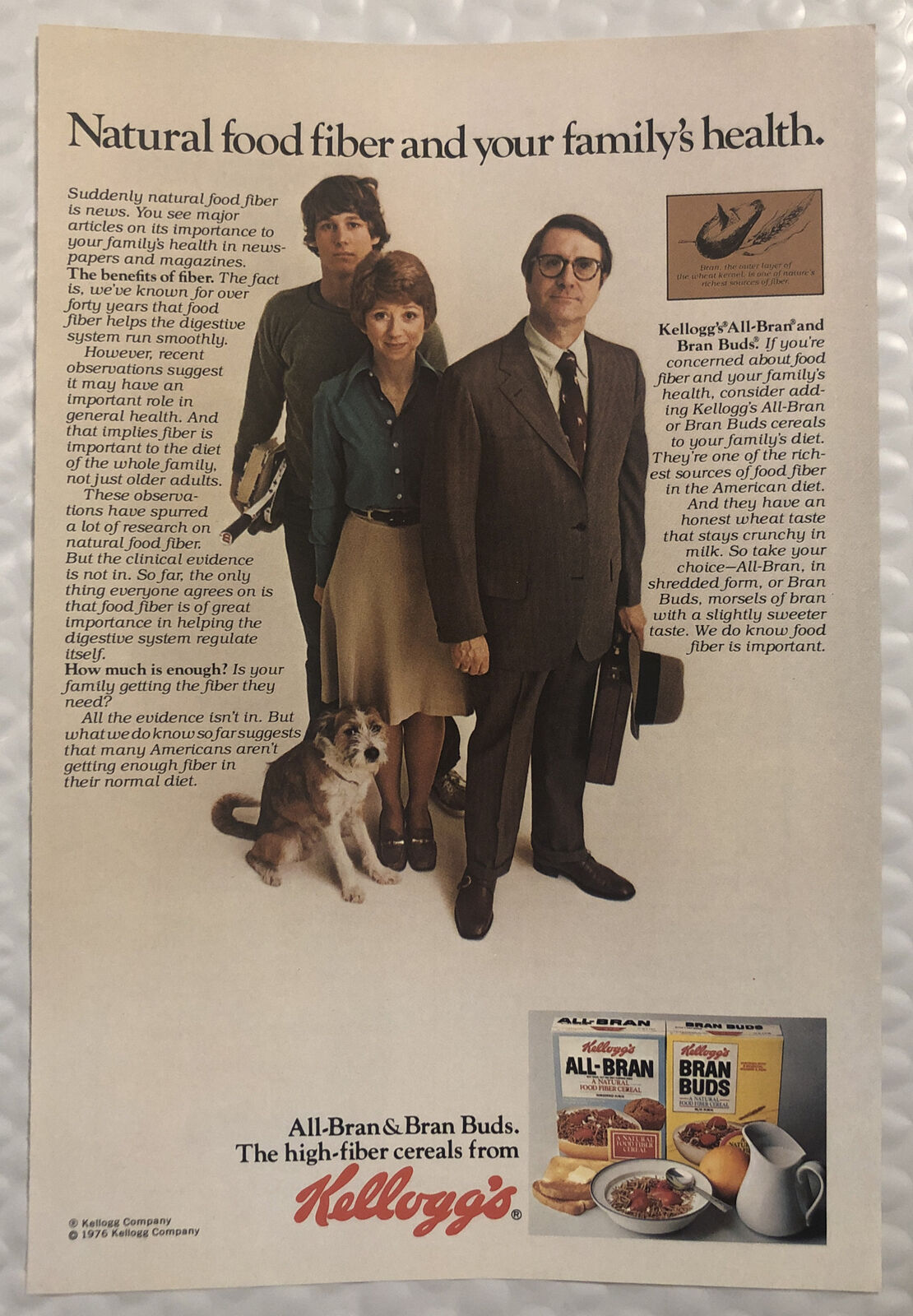 Vintage 1976 Kellogg’s Original Print Ad Full Page - Your Family’s Health