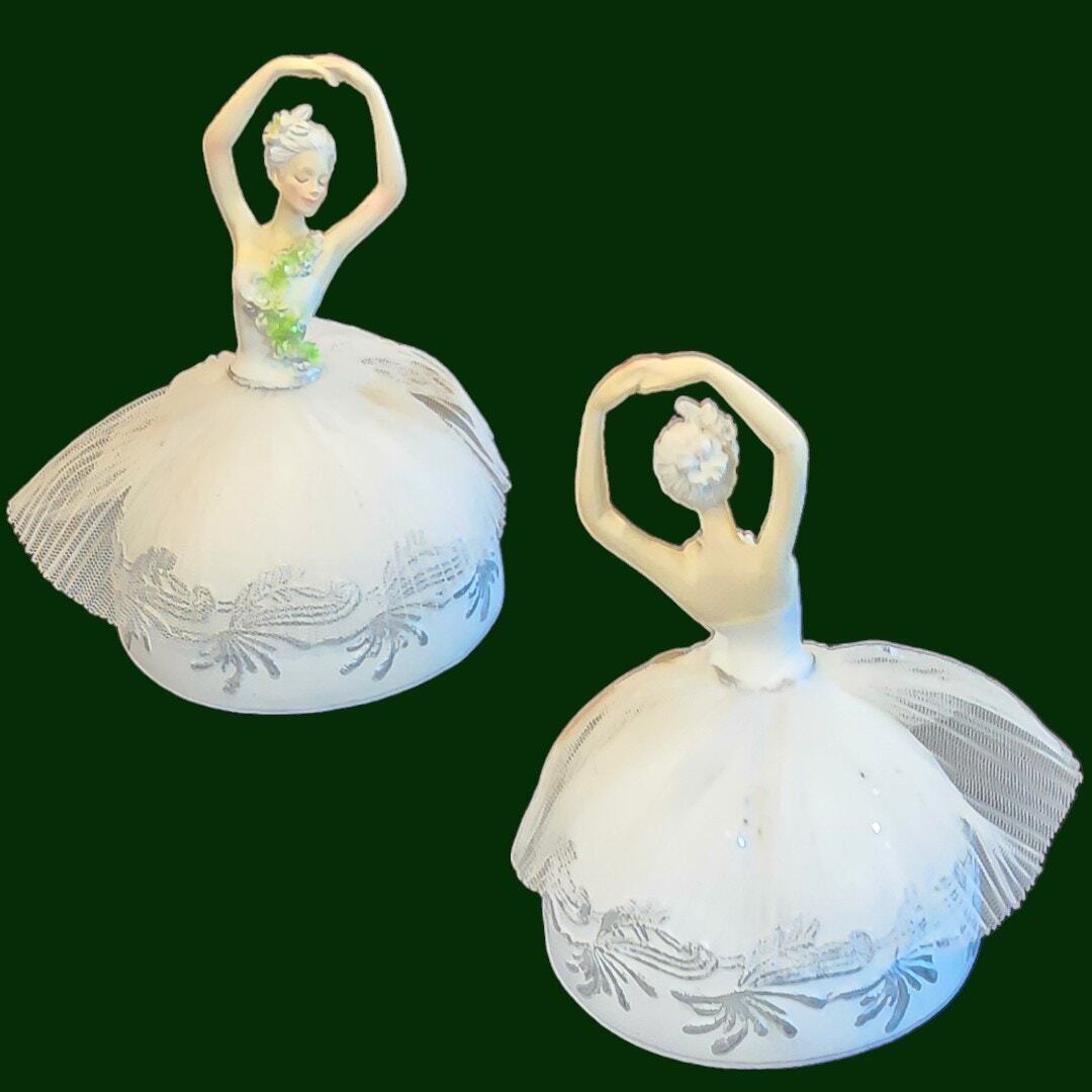 Vintage Rotating Wind Up Musical Ballerina I am Dreaming of a White Christmas.