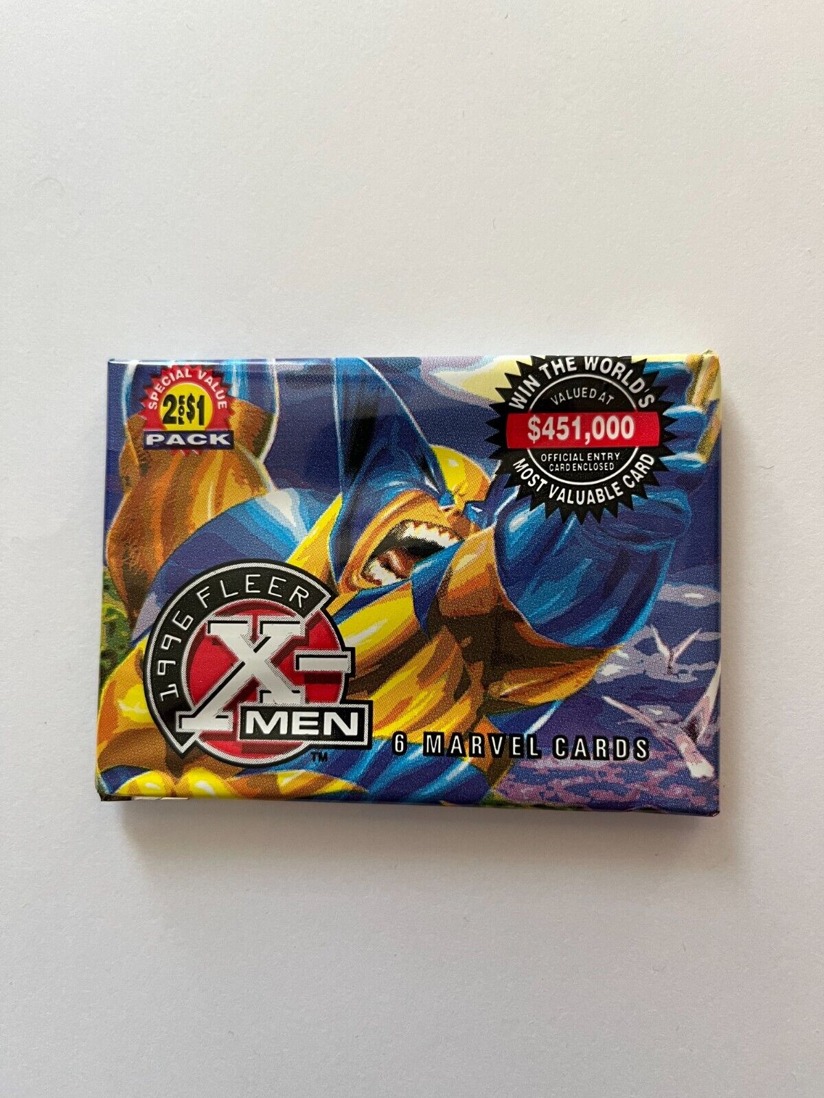1 Marvel X-Men 1996 Fleer Ultra X-Men Sealed Foil Trading Card Pack
