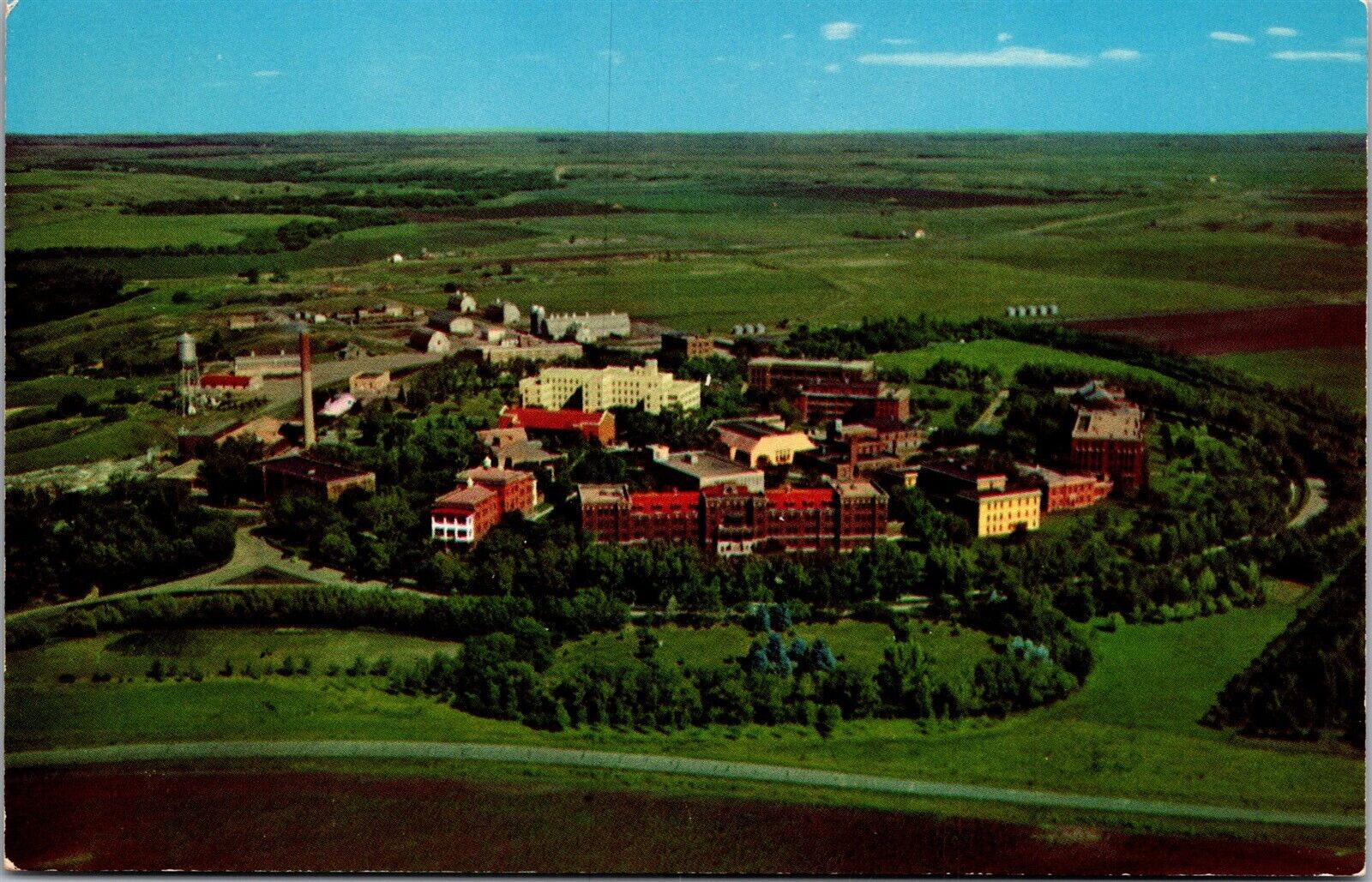 Vtg Jamestown ND North Dakota State Hospital for the Insane 1950s View Postcard