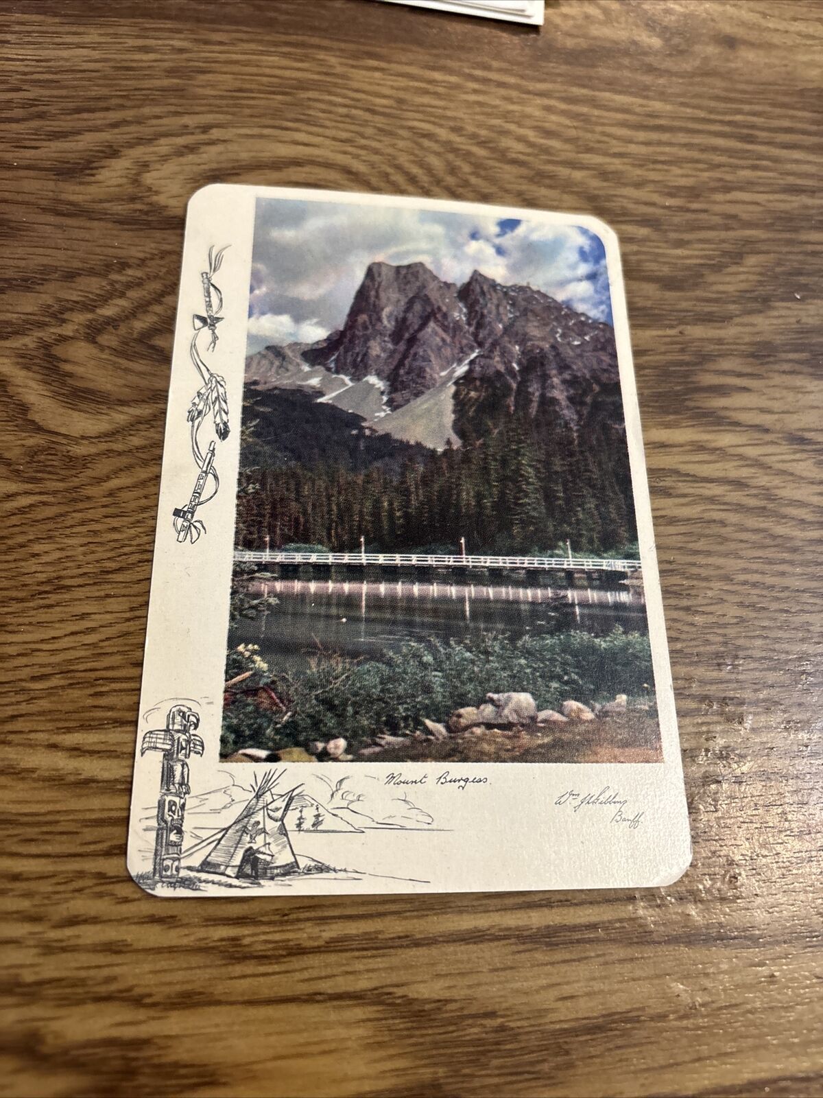 Mount Burgess BC Canada Vintage Postcard