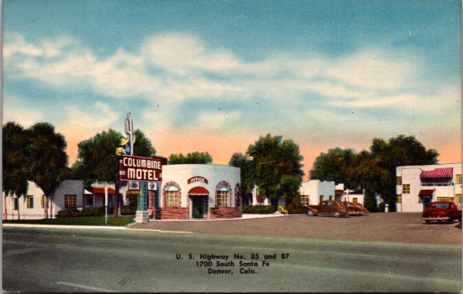 PC Columbine Motel 1700 South Santa Fe in Denver, Colorado US Highway 85 and 87