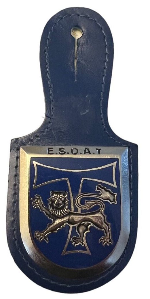 E.S.O.A.T Badge Lion T School Of Under Drago Paris Insigne Officers 4\