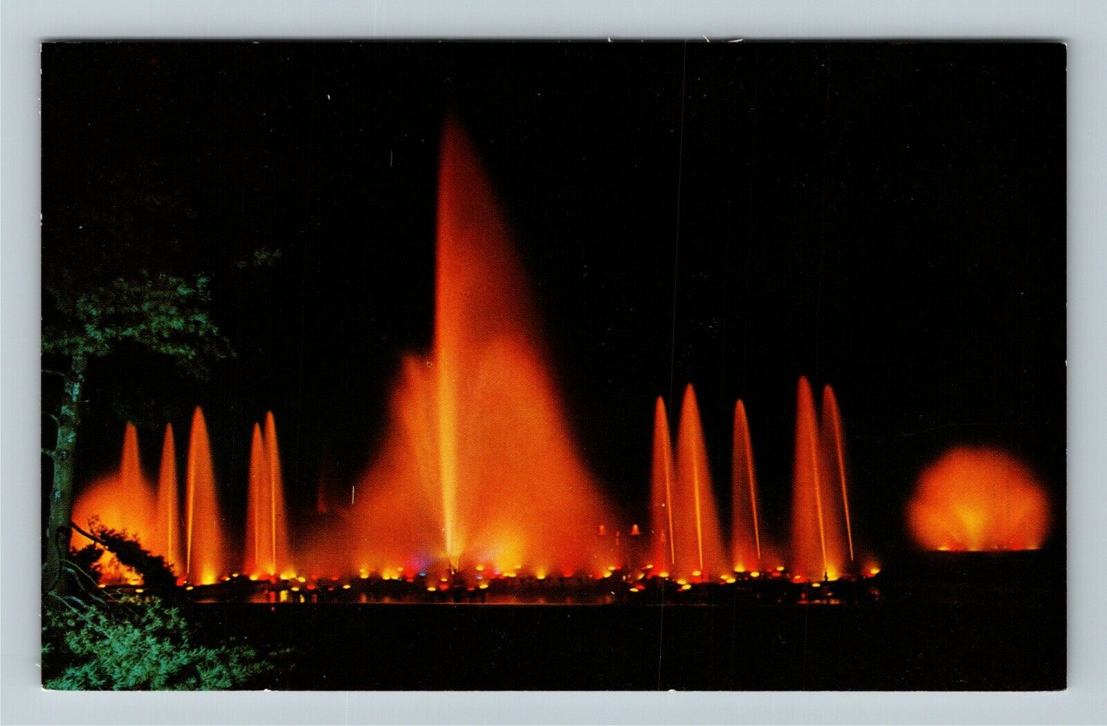Kennett Square PA-Pennsylvania Longwood Gardens Night Fountain Vintage Postcard