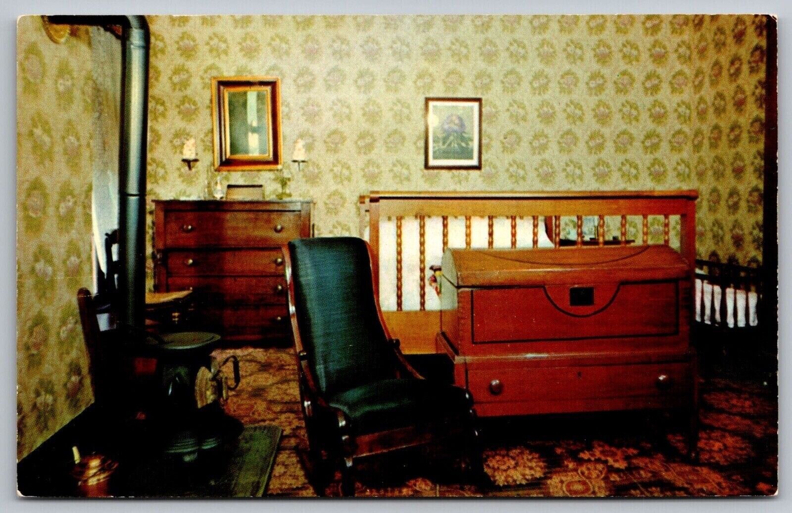 Mary Lincolns Bedroom Abraham Home Springfield Illinois Interior VNG Postcard