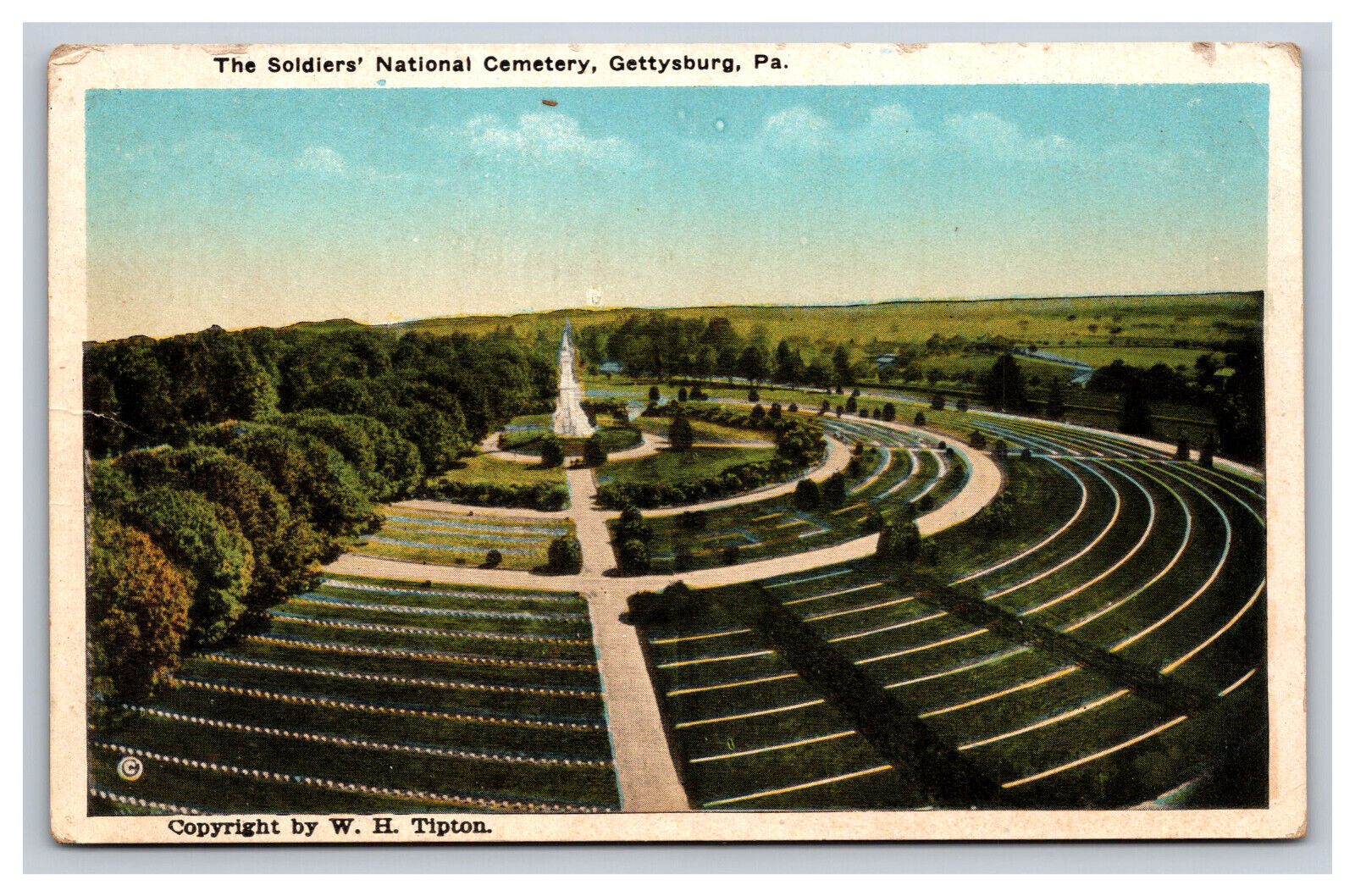 The Soldiers National Cemetery, Gettysburg Pennsylvania PA Postcard