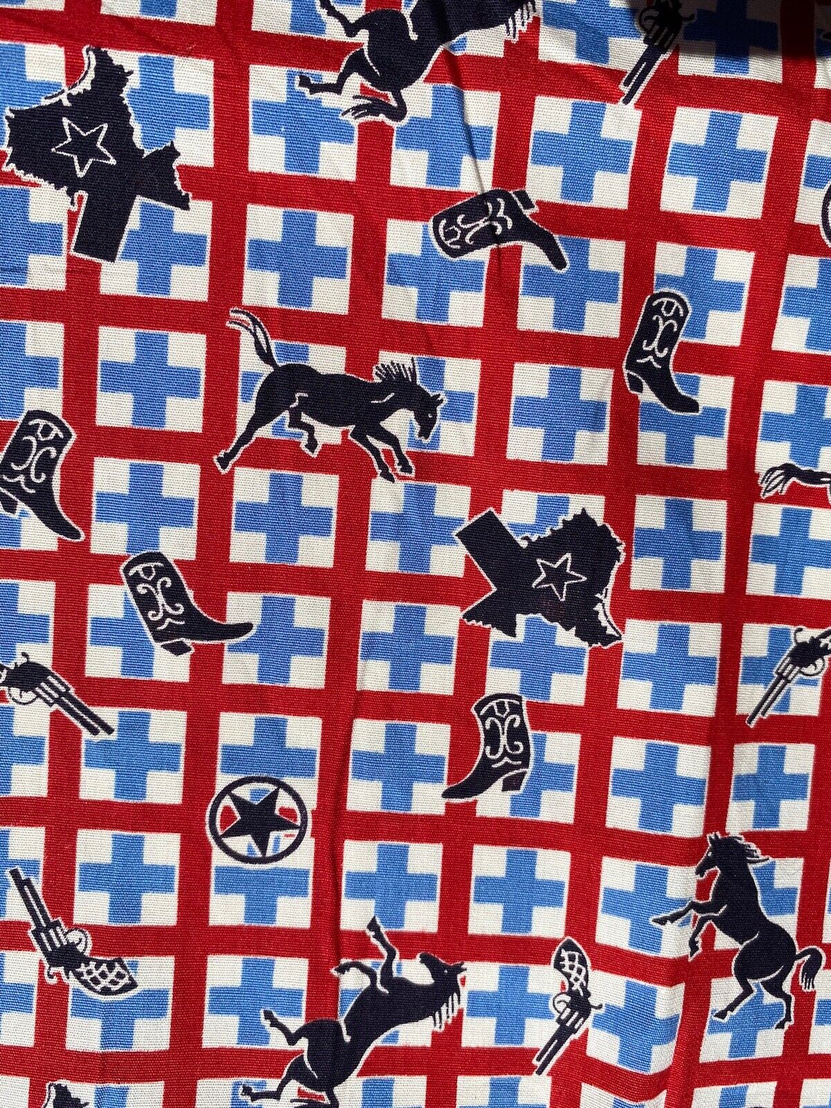 Vintage 60\'s 70\'s Fabric Texas Lone Star 18\
