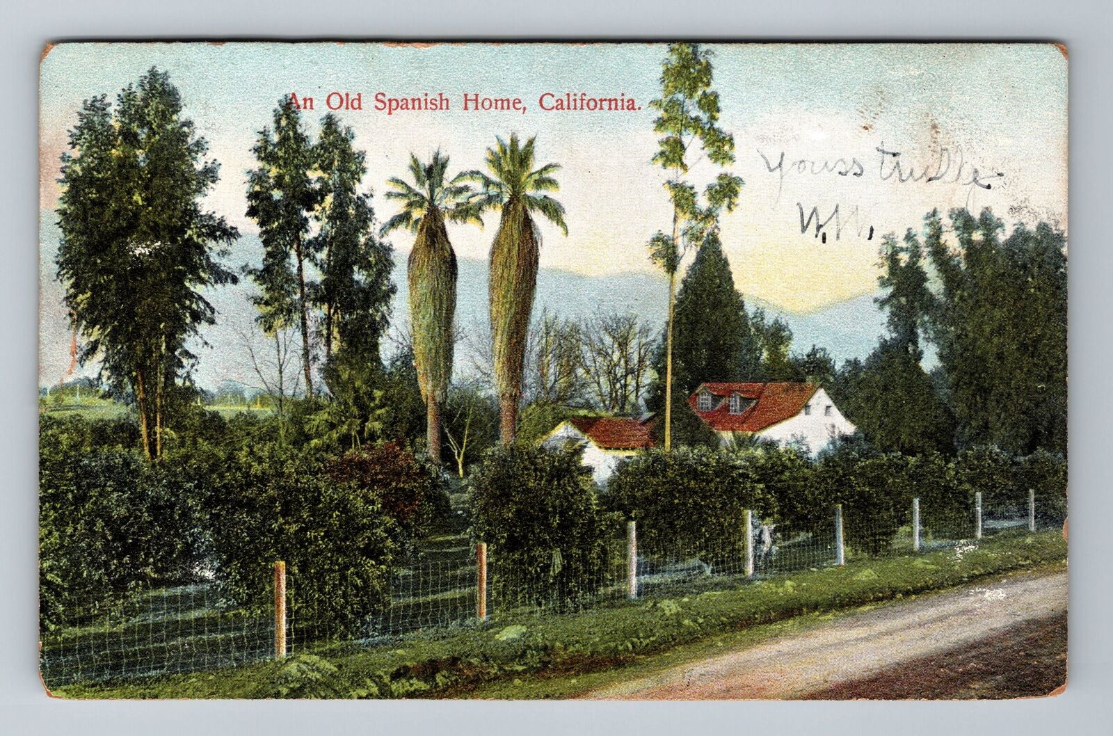 CA-California, An Old Spanish Home, Scenic View, c1908 Vintage Postcard