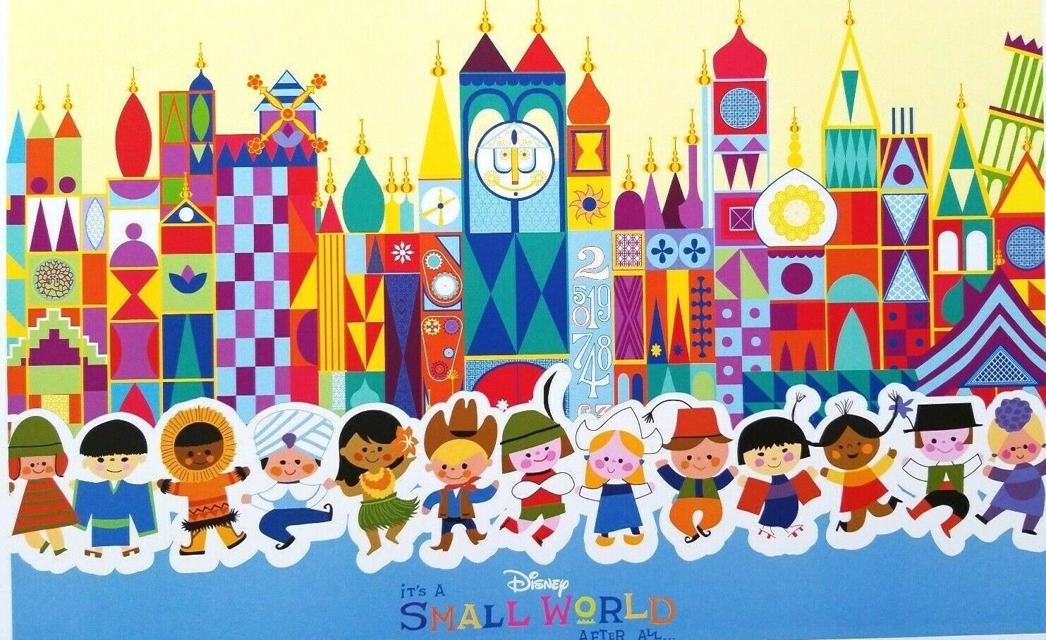 It\'s A Small World Mary Blair Art Poster Print 11x17 