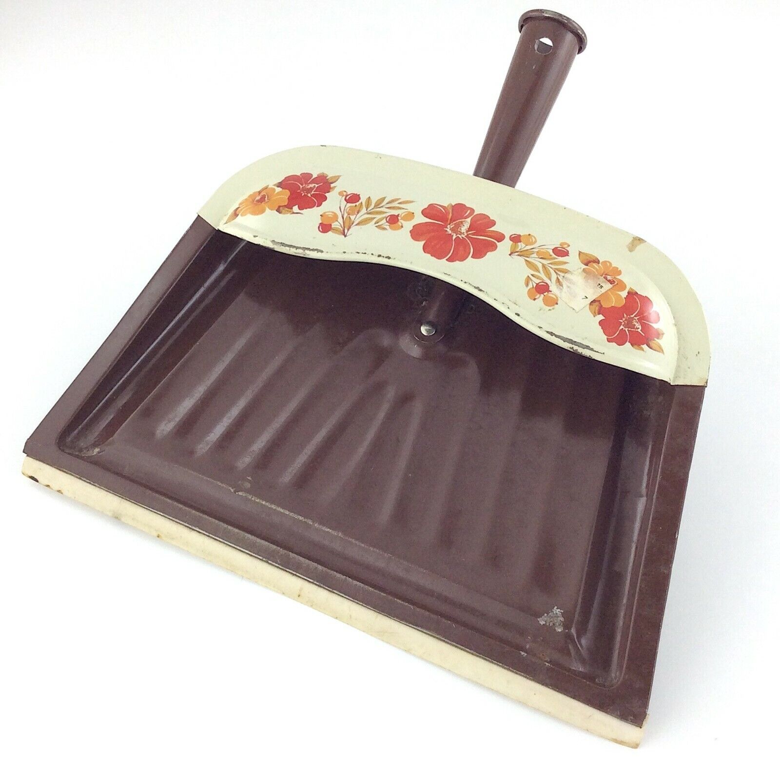 J.V. Reed Dustpan Floral Brown Metal Louisville United States USA 12in S288