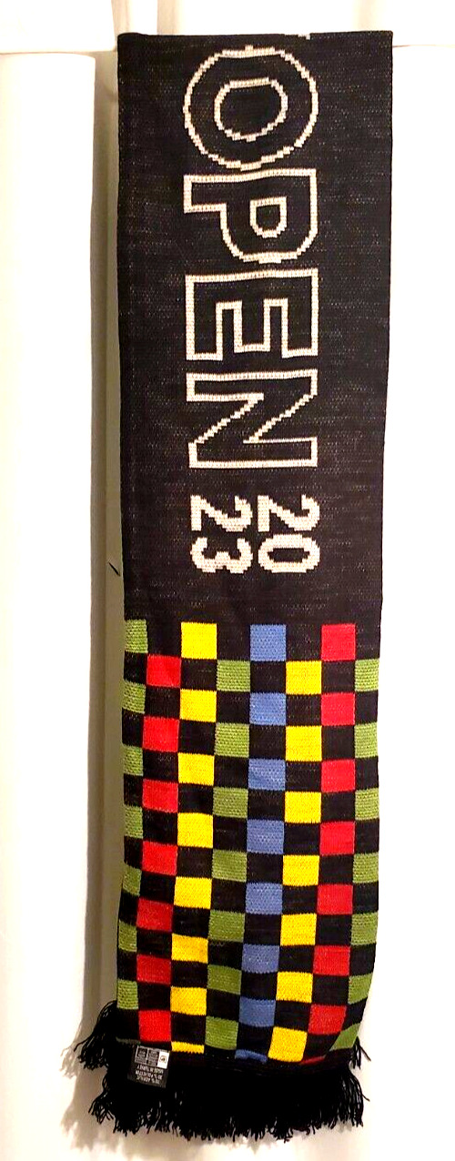 EBay Open 2023  logo Knit fringed long scarf branded 64\
