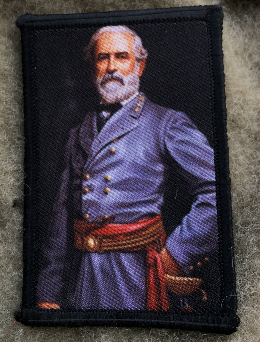 Civil War General Robert E. Lee Morale Patch Tactical Military Army Badge Hook 