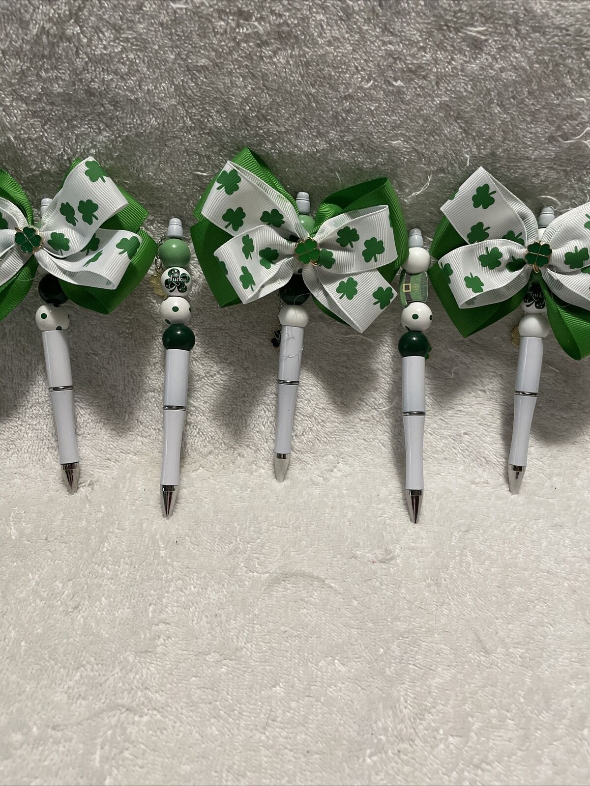 St. Patrick\'s day beadable pens