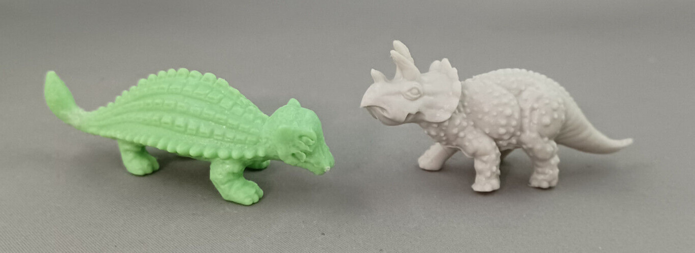 Topps Dinosaurs 1980s Prehistoric Vintage Soft Plastic Candy Figures Set of 2