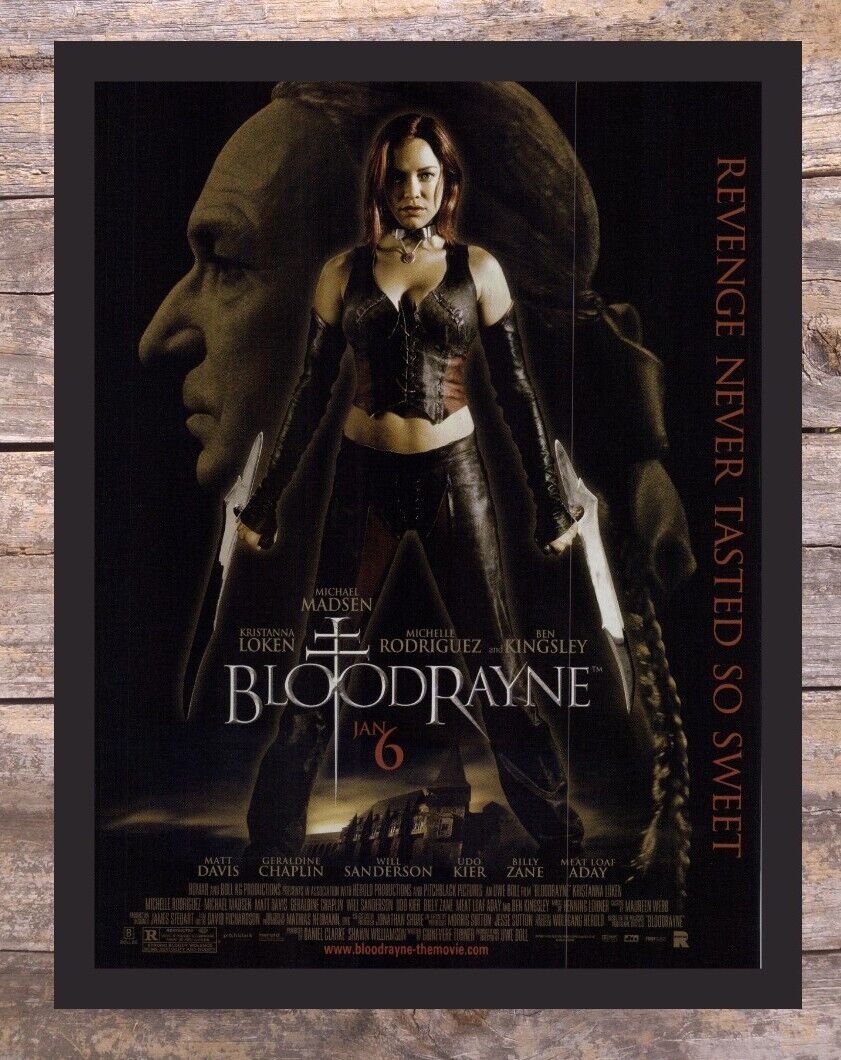 BloodRayne Framed Kristanna Loken Movie Promo Art 2010 Vintage Print Ad Poster 