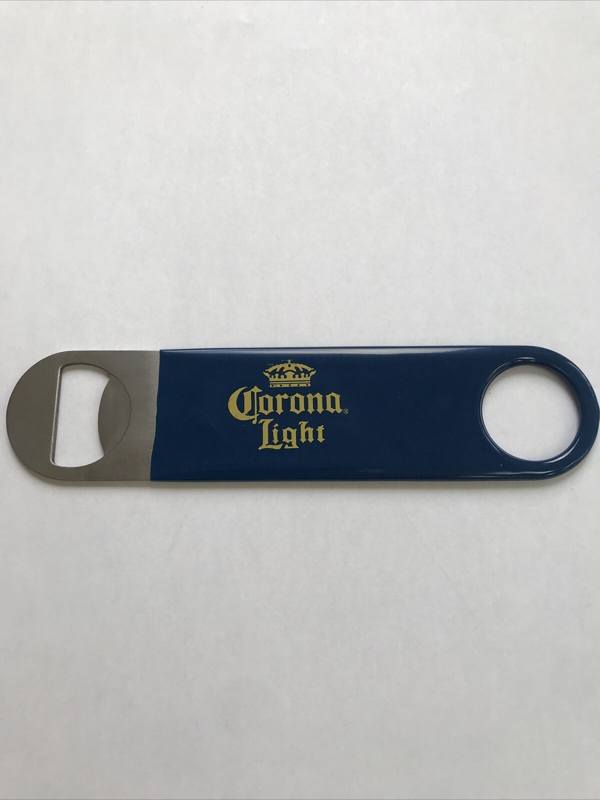 Blue Corona Light Metal Beer Bottle Opener Stainless Rubber NEW 