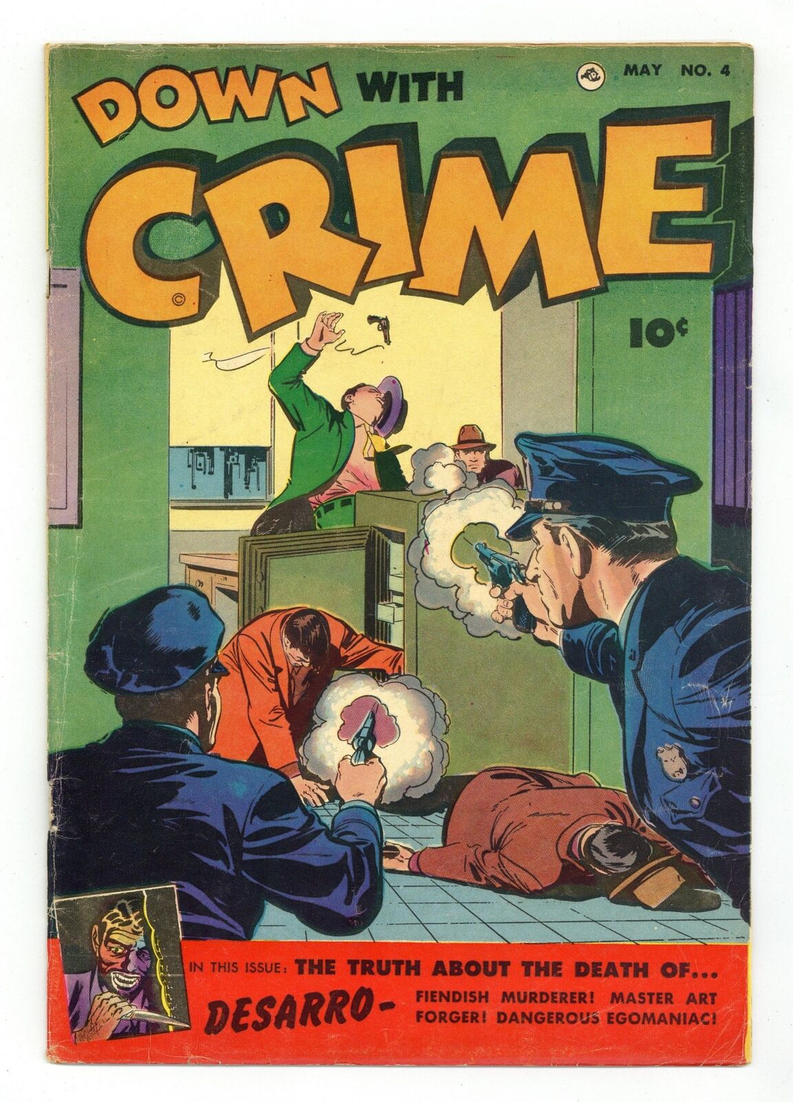 Down with Crime #4 VG 4.0 1952