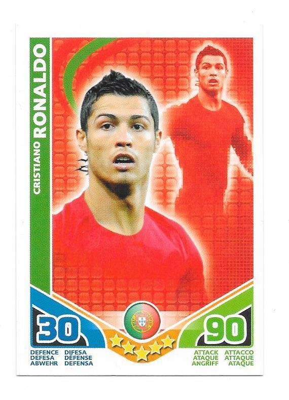 2010 Topps Match Attax Card - South Africa - Portugal - Christiano Ronaldo