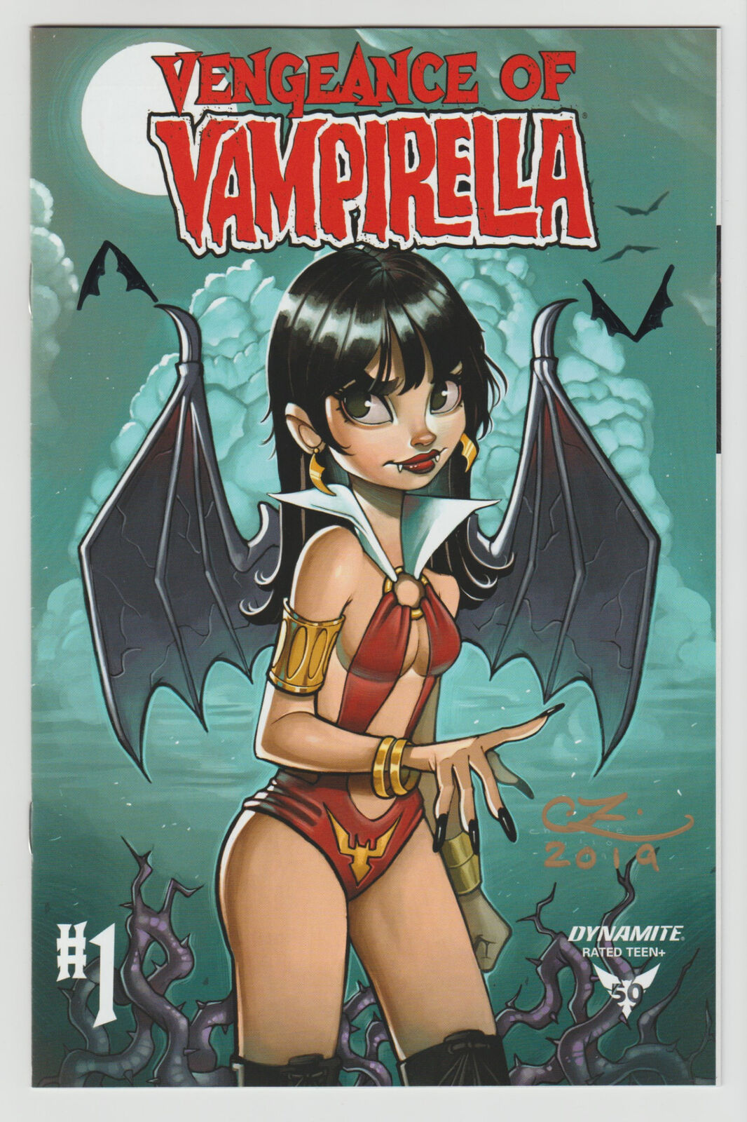 Vengeance of Vampirella #1 (2019) VF Signed Zullo Variant Dynamite Vol 2