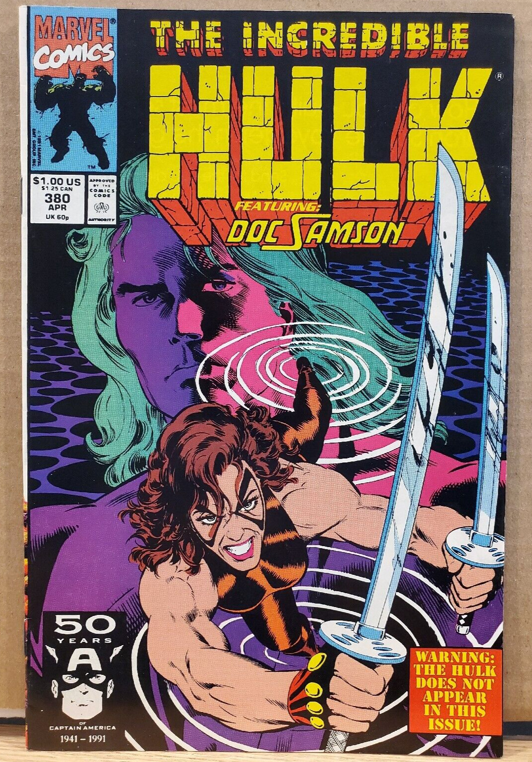 The Incredible Hulk #380, 1991 Marvel Comics