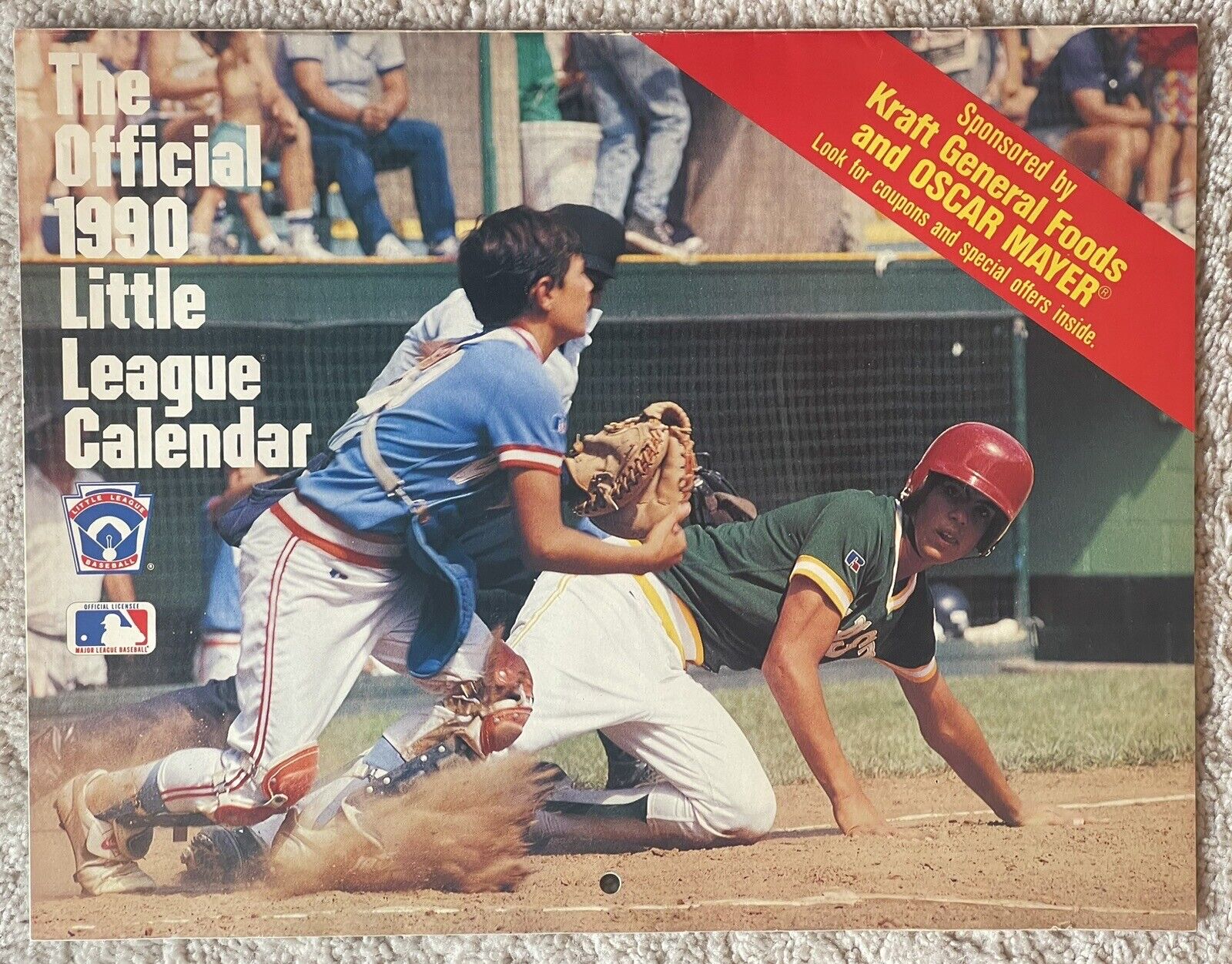 THE OFFICIAL 1990 LITTLE LEAGUE BASEBALL CALENDAR (KRAFT FOODS) MLB PLAYERS