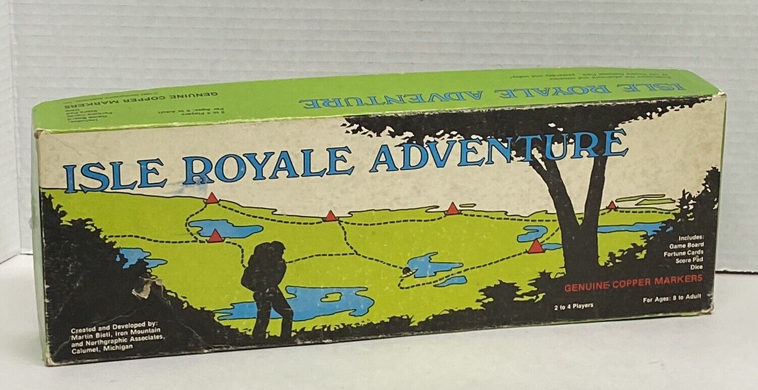 Isle Royale Adventure Board Game 1983 By Martin Bieti, Michigan, National Park