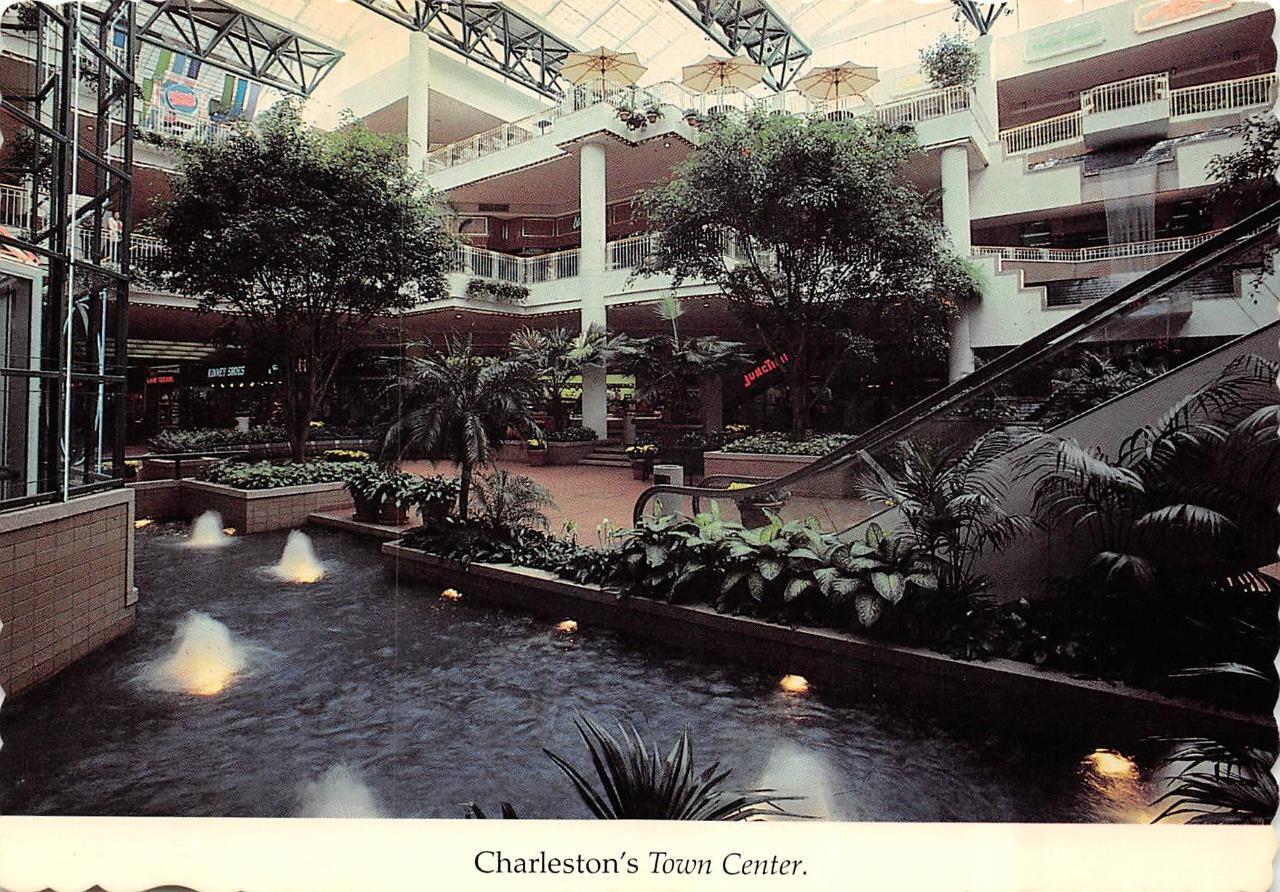 Charleston, WV West Virginia  TOWN CENTER Shopping Mall Interior  4X6 Postcard