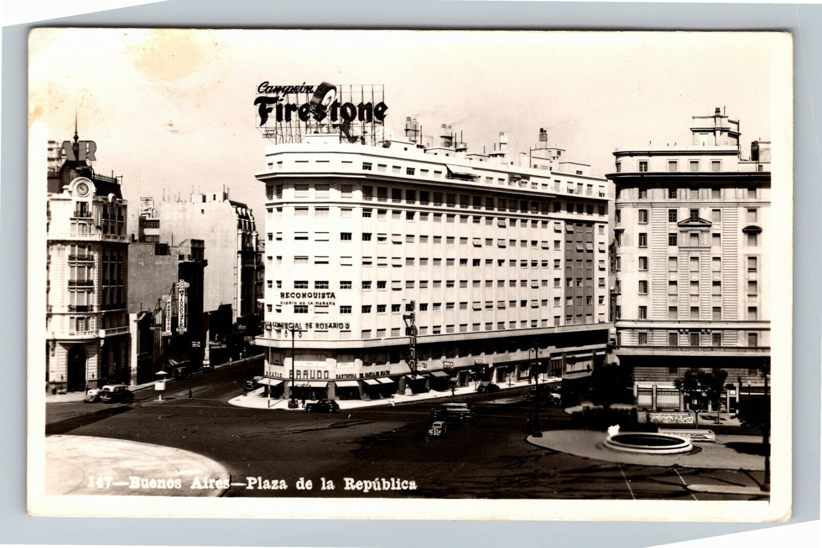 RPPC Buenos Aires Plaza de la Republica Vintage Postcard
